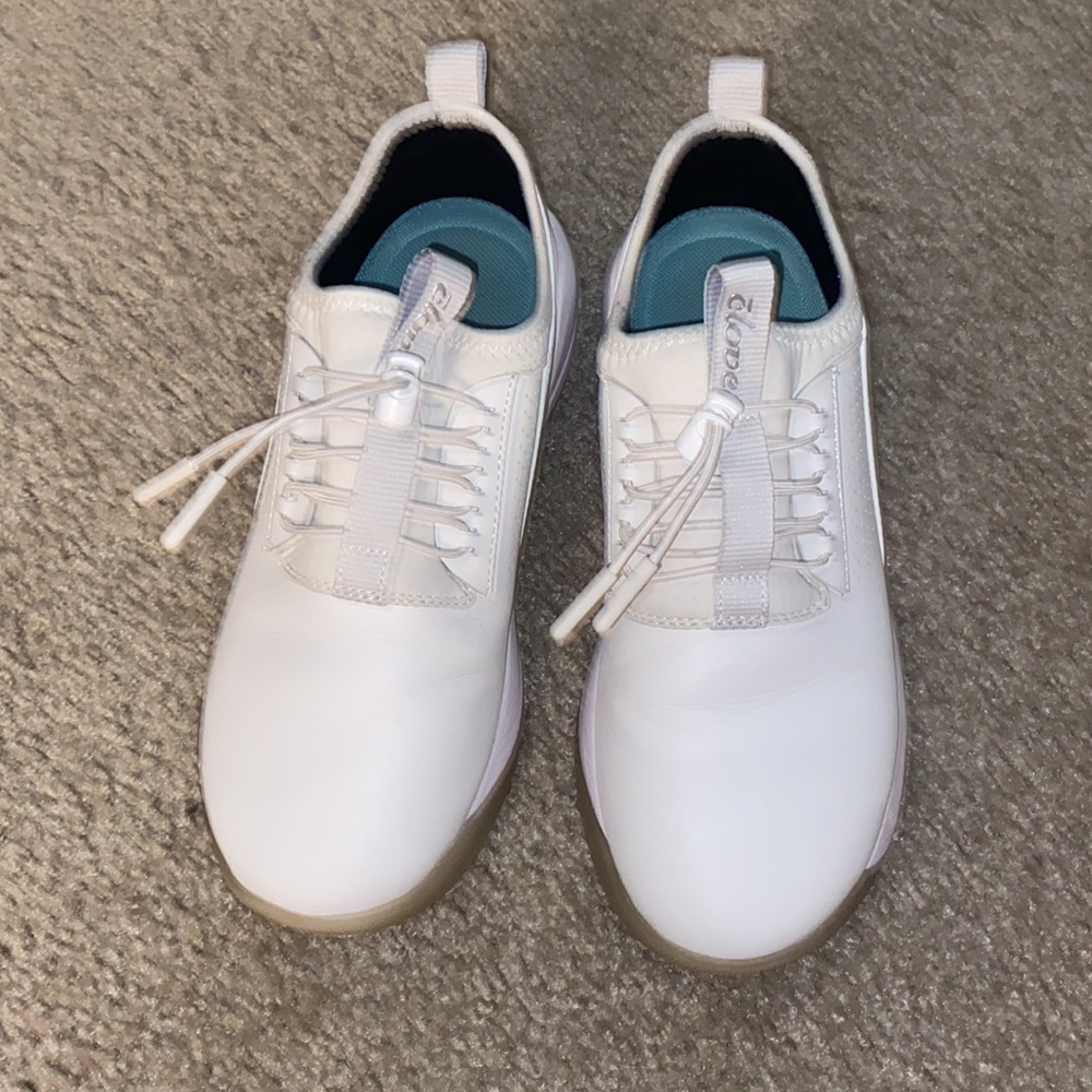 Only worn them 10 times for nursing school requirement of all white vinyl shoes!